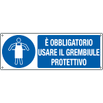 E192601KS - etichetta usare grembiule protettivo EN ISO 7010