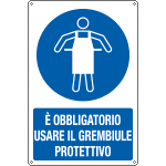 E192601X - cartello usare grembiule protettivo EN ISO 7010