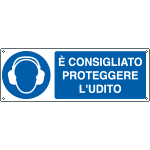 E1931K - Cartello obbligo è consigliato proteggere l'udito EN ISO 7010