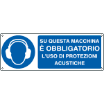 E1950KS - Etichetta obbligo proteggere l'udito su macchina EN ISO 7010