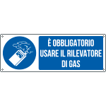 E19992K - cartello obbligo usare il rilevatore di gas EN ISO 7010 M048
