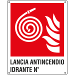 E20177X - Cartello lancia antincendio idrante N.