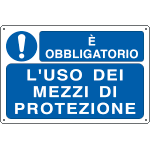 E2655 - Cartello obbligo l'uso dei mezzi di protezione EN ISO 7010