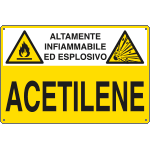 E2706 - Cartello sostanze pericolose ACETILENE EN ISO 7010