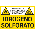 E2711 - Cartello sostanze pericolose IDROGENO SOLFORATO EN ISO 7010