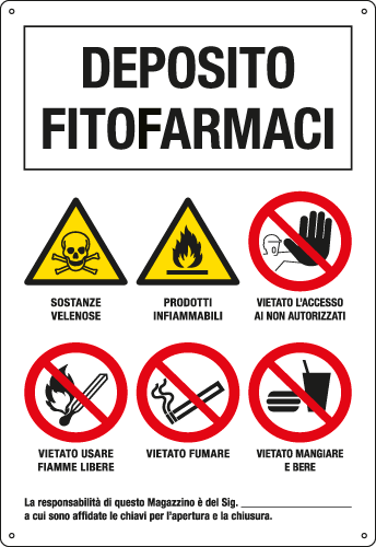 E2964 - Cartello "Deposito Fitofarmaci"ISO 7010