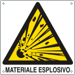 E400305X - Cartello pericolo materiale esplosivo EN ISO 7010
