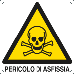 E400405W - Cartello pericolo pericolo di asfissia EN ISO 7010