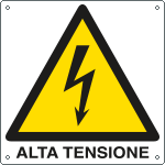 E400710X - Cartello pericolo alta tensione EN ISO 7010