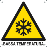 E403601X - Cartello pericolo bassa temperatura EN ISO 7010