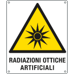 E414501X - cartello pericolo radiazioni ottiche artificiali EN ISO 7010