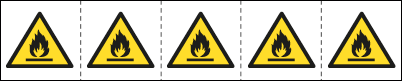 E49602MS - etichetta pericolo infiammabile EN ISO 7010