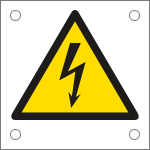 E49607M - Cartello alluminio pericolo elettricita' EN ISO 7010