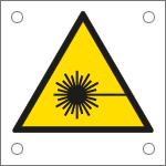 E49610N - Cartello alluminio pericolo raggio laser EN ISO 7010