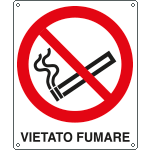 E610101K - Cartello divieto vietato fumare EN ISO 7010