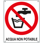 E610301KS - Etichetta adesiva divieto acqua non potabile EN ISO 7010