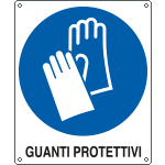 E615401K - Cartello obbligo guanti protettivi EN ISO 7010