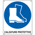 E615501KS - Etichetta adesiva obbligo calzature protettive EN ISO 7010