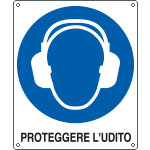 E615601W - Cartello obbligo proteggere l'udito EN ISO 7010