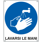 E616401Y - Cartello obbligo lavarsi le mani EN ISO 7010