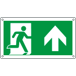 E715103KS - Etichetta uscita di emergenza freccia avanti EN ISO 7010