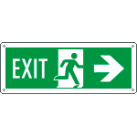 E720202WS - Etichetta Exit freccia a destra EN ISO 7010