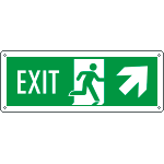E720206WS - Etichetta Exit freccia alto dx EN ISO 7010