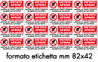 E91540C - etichetta autoadesiva VIETATO APRIRE ai non autorizzati EN ISO 7010