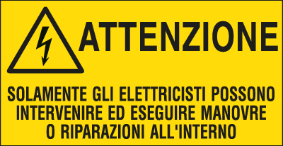 E91570C - foglio da 16 etichette autoadesive Solam.gli elettricist..EN ISO 7010