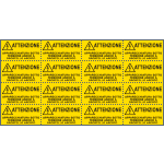 E91580C - foglio da 16 etichette autoadesive Apparecchiatura sotto..EN ISO 7010