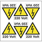 E91651A - foglio n. 6 etic.aut. "220 VOLT" +simb.