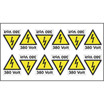 E91653B - foglio n.12 etic.aut. "380 VOLT"+simb.