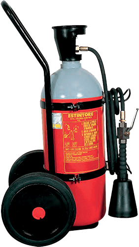 ECCS018 - estintore carrellato a CO2 carica da kg.18 classe di fuoco B8-C