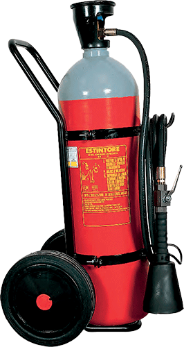 ECCS027 - estintore carrellato a CO2 carica da kg.27 classe di fuoco B8-C