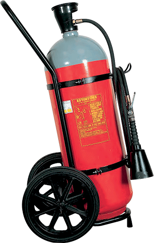 ECCS054 - estintore carrellato a CO2 carica da kg.54 classe di fuoco B1-C