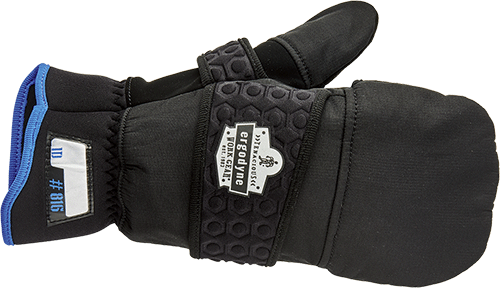 EDS816XL - guanti termici PROFLEX 816 col.NERO tg.XL muffole+fascia riflettente