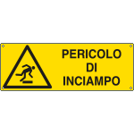 EEF17127K - cartello autoadesivo EasyFix pericolo di inciampo EN ISO 7010