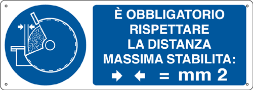 EF1920K - cartello autoadesivo EasyFix obbligo rispettare distanza massim stabil