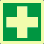 EL15101KS - Adesivo luminescente pronto soccorso EN ISO 7010