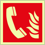 EL15167WA - Cartello luminescente DIN PLUS antincendio telefono emergenza