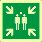 EL15180YP - Cartello emergenza punto di raccolta solo simbolo EN ISO 7010