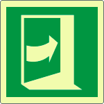 EL15231KS - Etichetta adesiva apertura a spinta destra EN ISO 7010