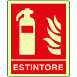 EL20118WA - Cartello luminescente estintore EN ISO 7010