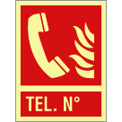 EL20163KA - Cartello luminescente telefono di emergenza EN ISO 7010 F006