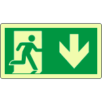 EL715104WP - Cartello fotoluminescente uscita emergenza indietro