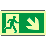 EL715108KP - Cartello fotoluminescente uscita emergenza basso a destro