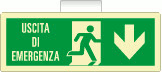EL720104SWA - Cartello luminescente uscita di emergenza sud