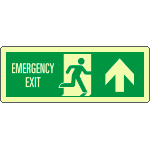 EL720303XP - Cartello luminescente DIN Emerg.Exit freccia nord EN ISO 7010