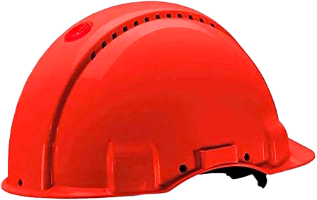 ELE16R - elmetto 3M G3000 ventilato colore ROSSO