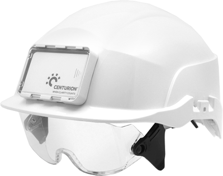 ELE61WP - elmetto Spectrum colore bianco. versione con portabadge